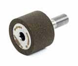 Vitrified grinding wheel with steel head.