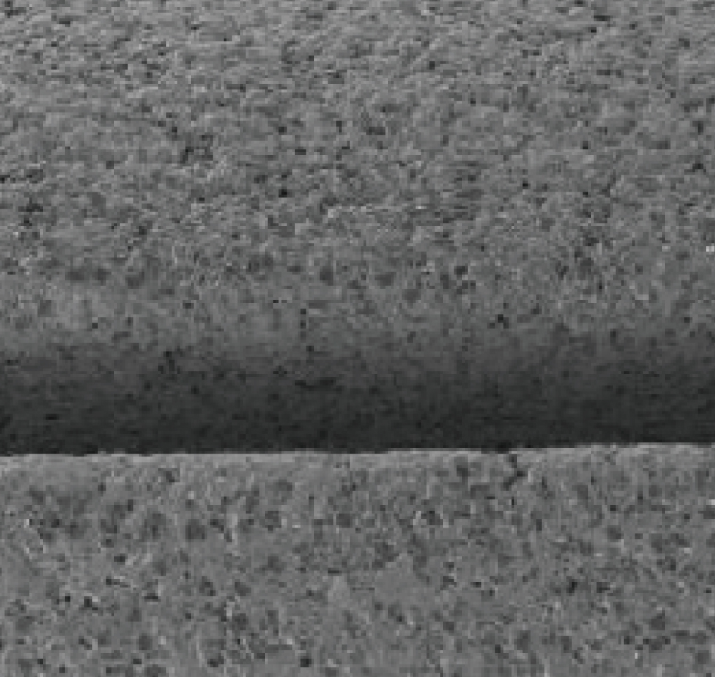 Slot shape in the side view.