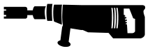 Maschinensymbol: Handgeführtes Kernbohrgerät