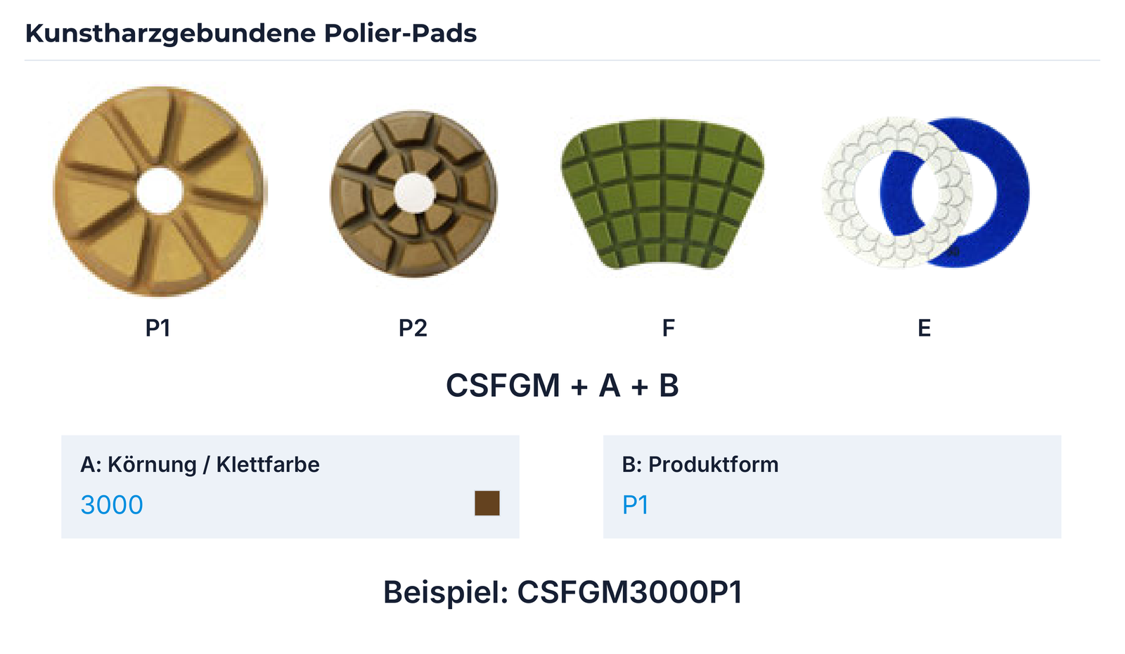 Kunstharzgebundene Polier-Pads