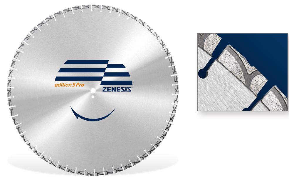 ZENESIS 5Pro: Bodensägeblatt und Segmentansicht.