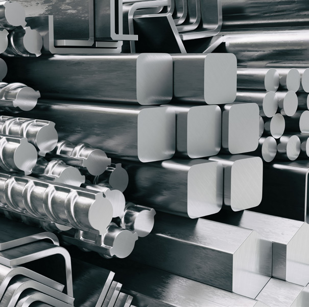 Aluminiumhalbzeuge als Anwendungsmotiv.