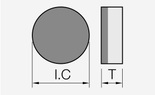 RNGN (PCD / CVD): Schneidplattenmaßzeichnung mit den zugehörigen Geometriezeichen.