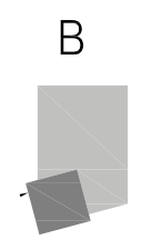 Halterbauform B: geometrische Ansicht.