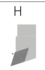 Halterbauform H: geometrische Ansicht.