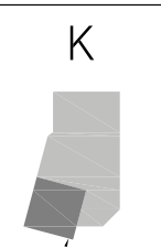 Halterbauform K: geometrische Ansicht.