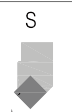 Halterbauform S: geometrische Ansicht.