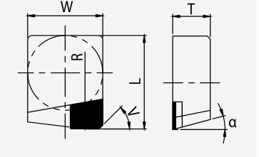 Werkzeug: isoliertes Maßbild; Ansichten und Maßbezüge unverändert.
