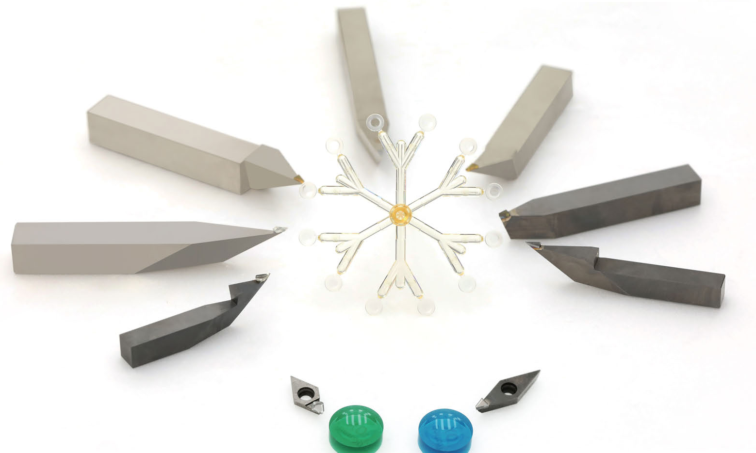 Monokristalline Diamant-Schneidwerkzeuge: Werkzeugansicht.