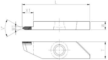 EMT: Zeichnung mit W1, X1, T, W, L und V.
