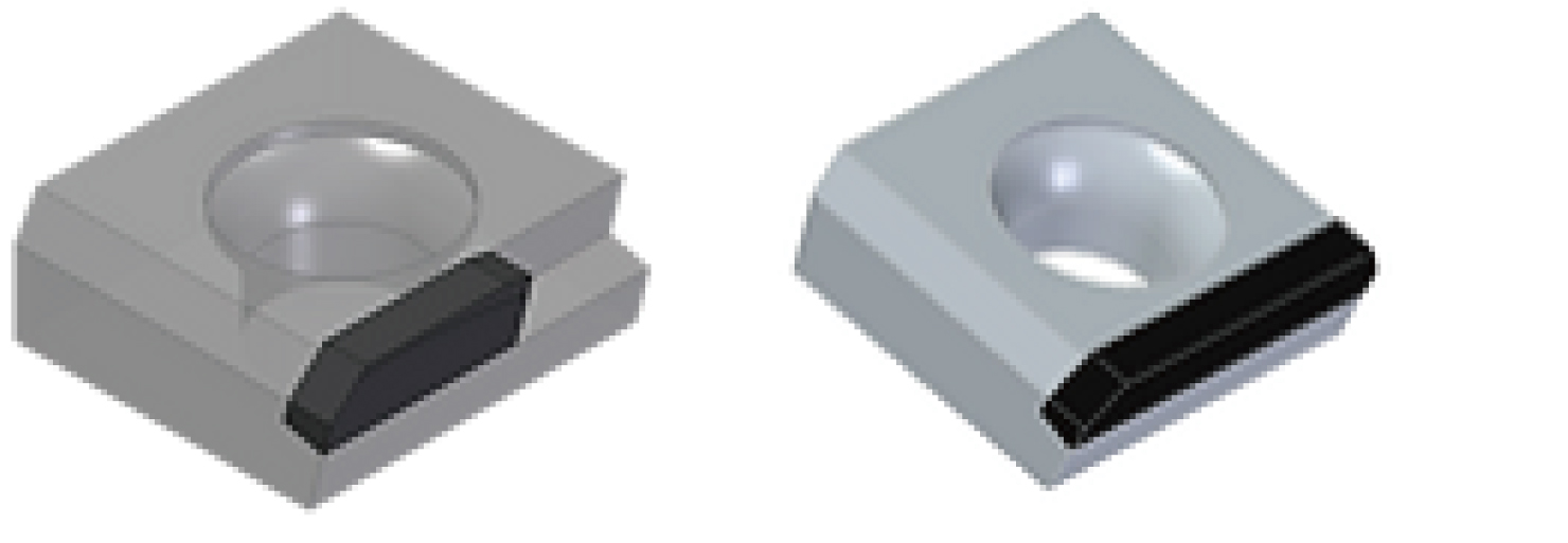 BF-Schneidplatten SNGX 1004-R und SNGX 1004-F.