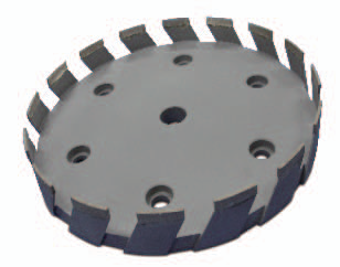 Bohrkronenansicht für Aluminiumoxid-/SiC-Substrate und Suszeptoren.