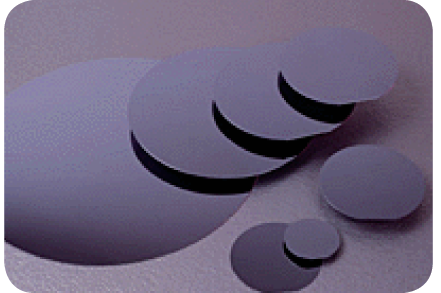 Waferstapel und runde Wafer als Anwendungsformen.