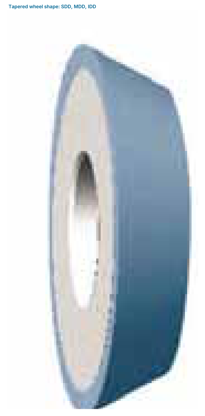 Tapered wheel shape: SDD, MDD, IDD