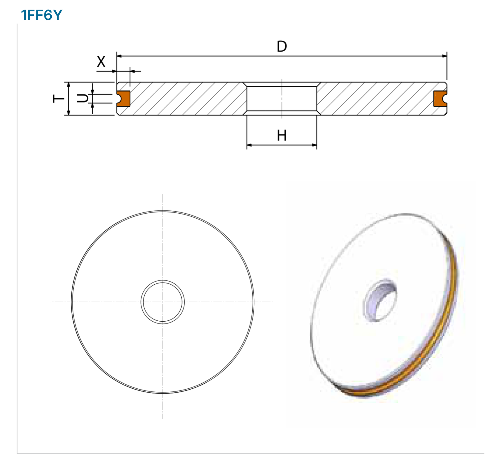 1FF6Y: section, dimension codes and tool model