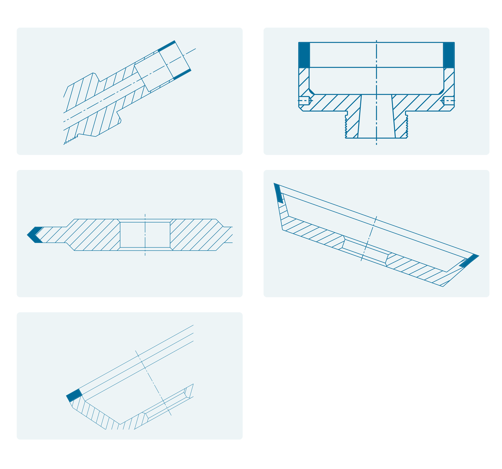 Tool cross-sections: body and grinding layer