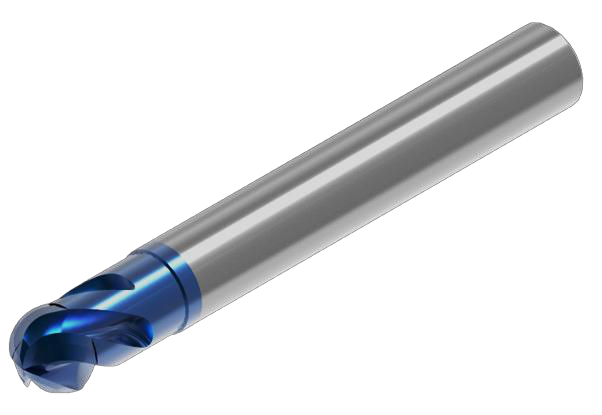 Kugelfräser: blaue Beschichtungsvariante.