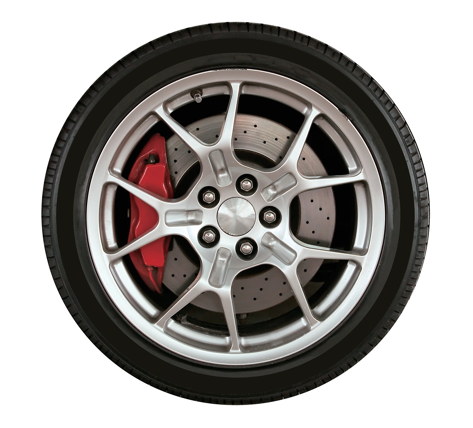Brake disc within a vehicle wheel as a Mevious application image.