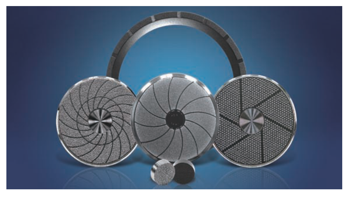 CMP conditioners: discs, ring and pellets.