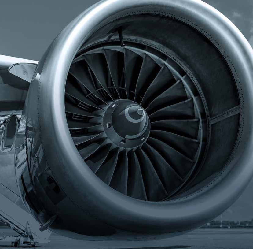 Aircraft-engine application photograph from the turbine programme.
