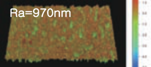 Vergleichsoberfläche: Ra 970 nm.